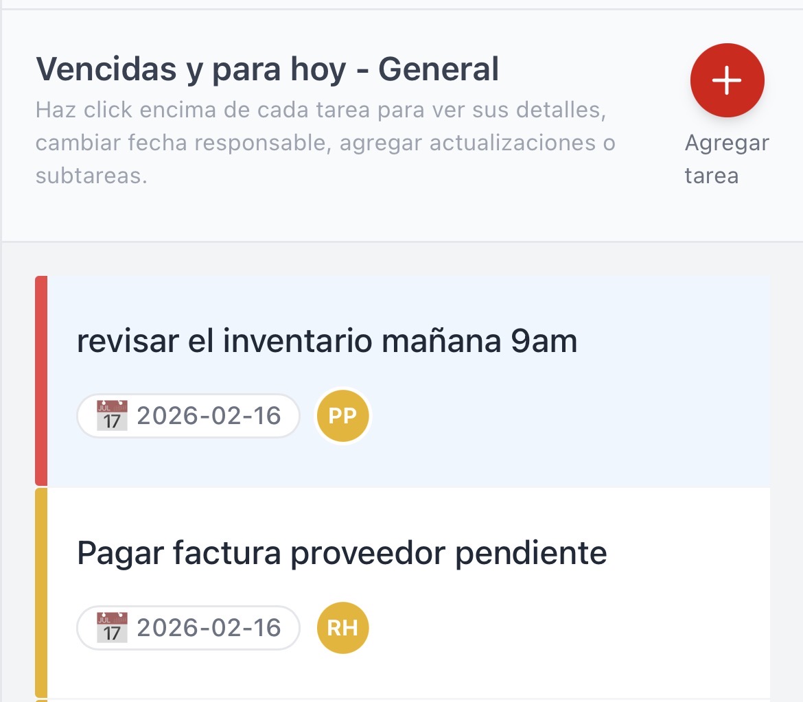 Confirmación automática de tarea